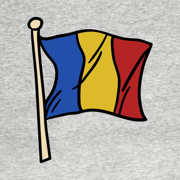 Romanian Flag Illustration by SLAG_Creative